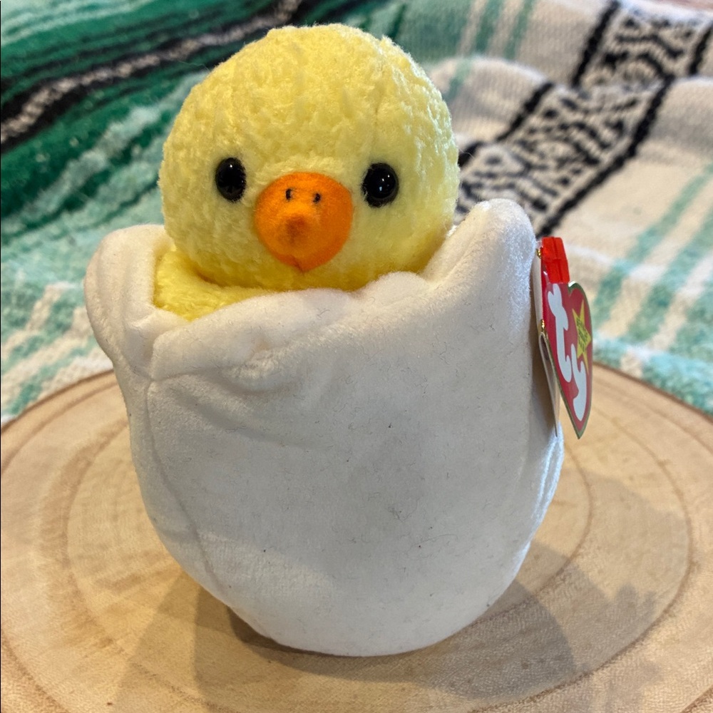 Ty Plush Bird Toy in Yellow and White